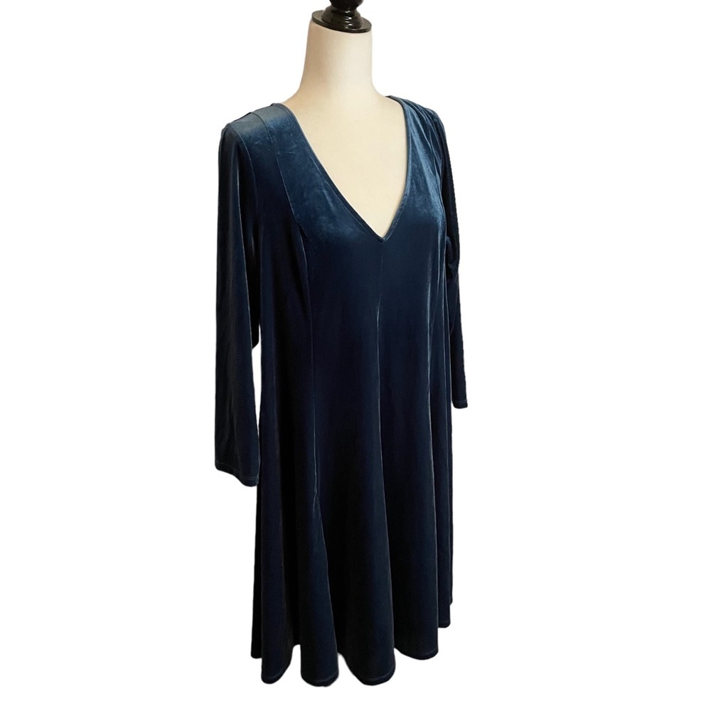 Torrid Deep Blue Velvet Mini Dress